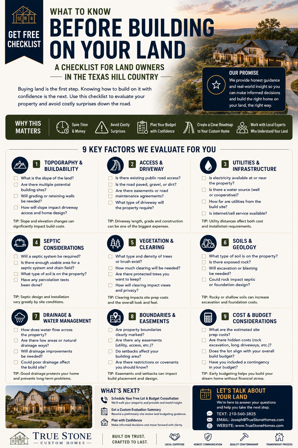 Build on Acreage Checklist Texas