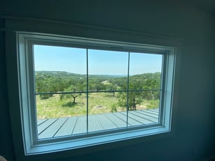 hill country view from upstairs window