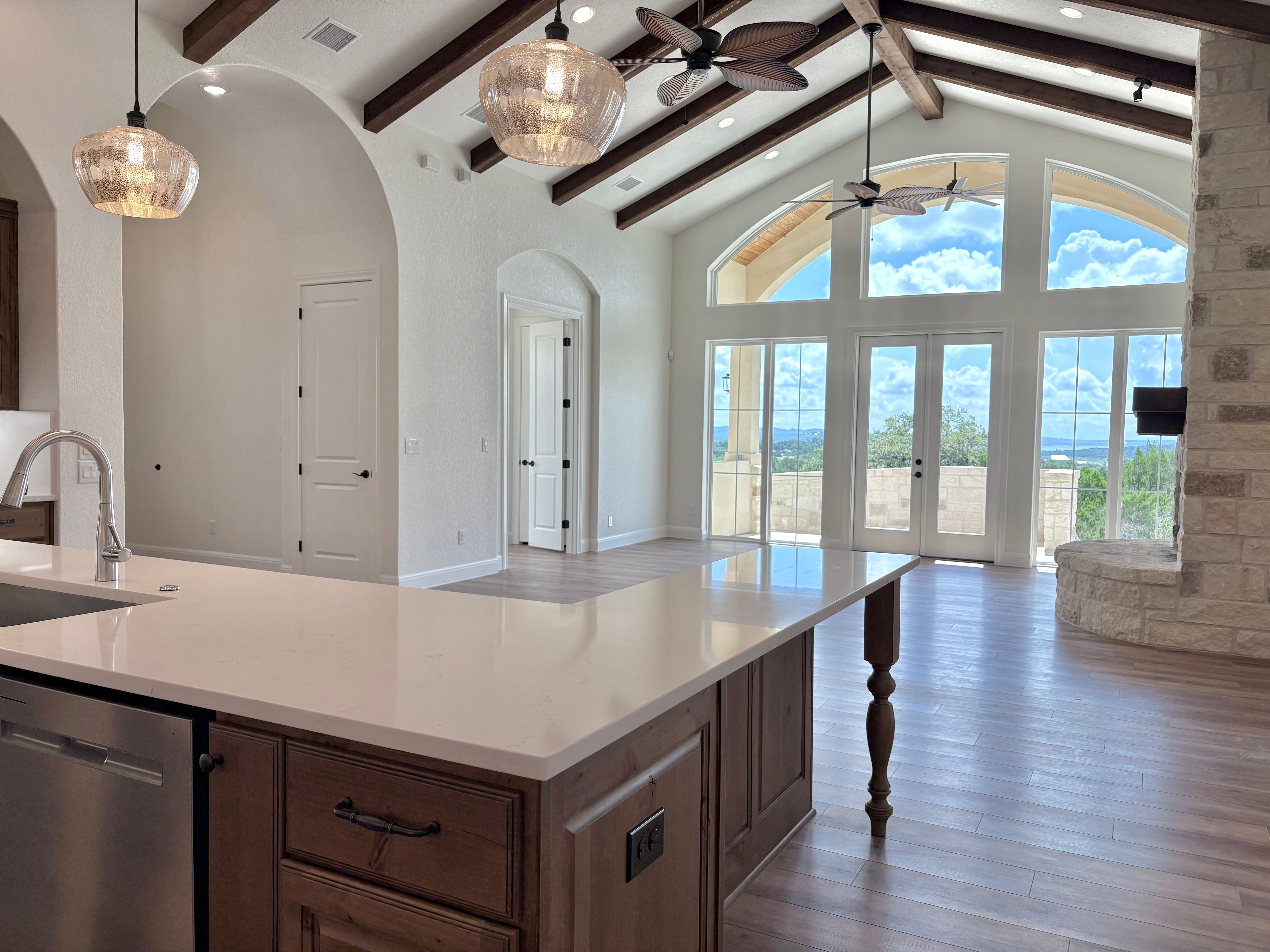 canyon lake living room custom home