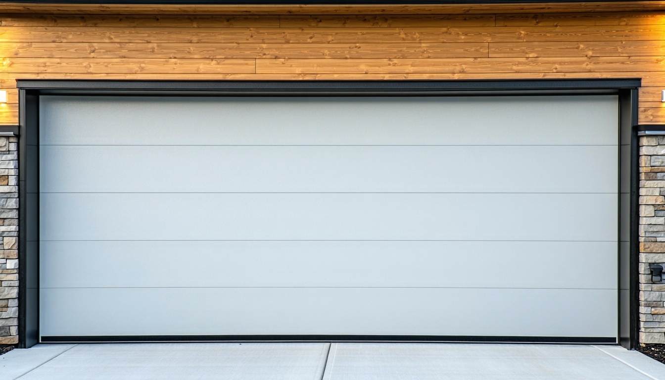 A well-insulated garage door contributing to the e
